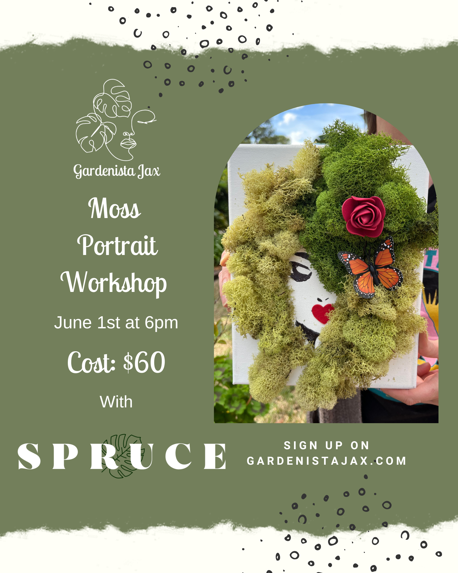 6/1 Moss Portrait Workshop with Spruce