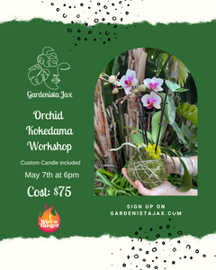 5/7: Wick N' Twisted: Custom Candle and Orchid Kokedama Plant Class