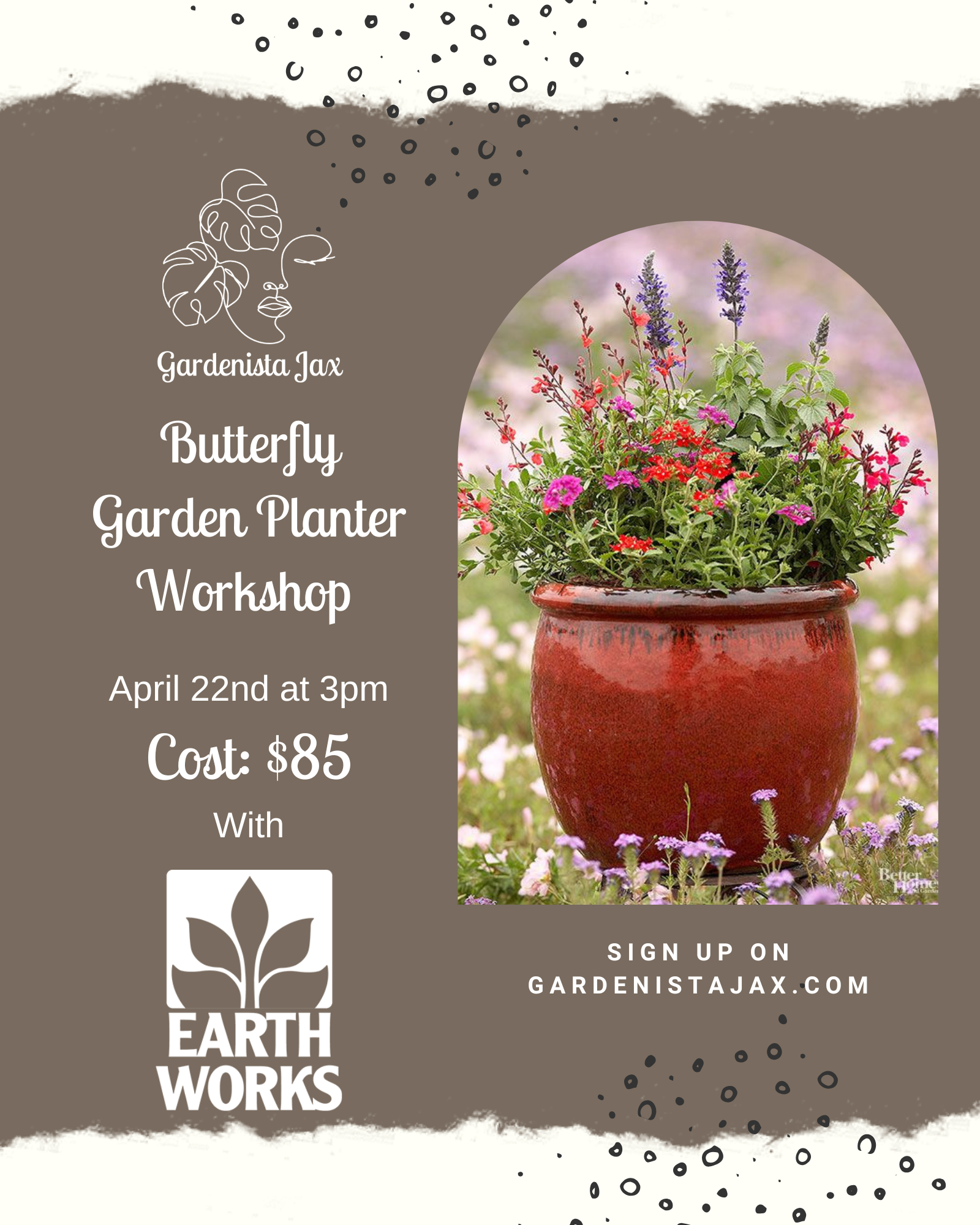 4/22 Butterfly Garden Planter Workshop with Earth Works